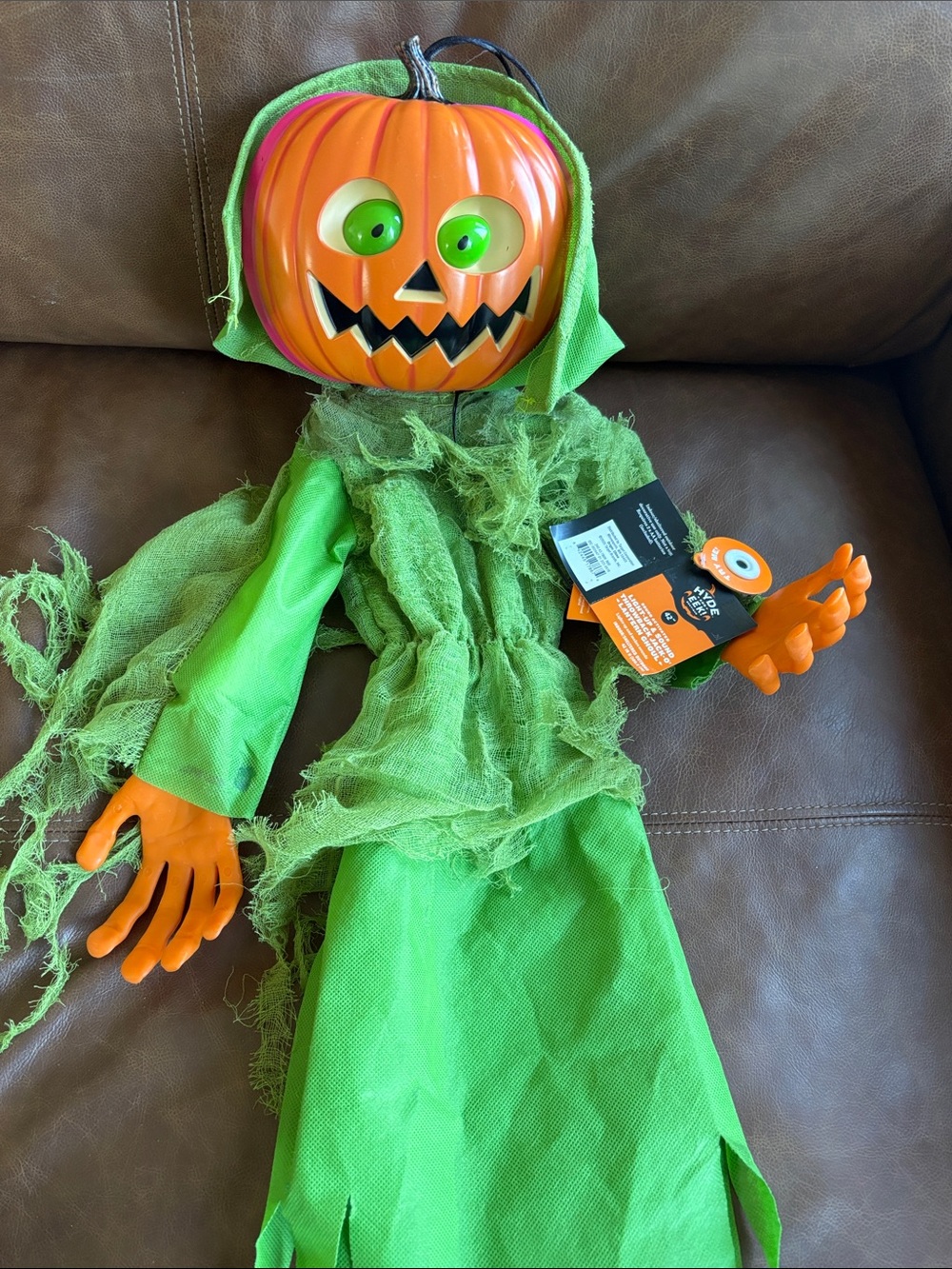 Halloween Hanging Pumpkin Scarecrow Decoration, 42 Inch
